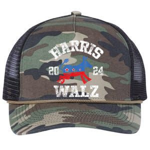 Harris Waltz 2024 Election Kamala Harris Tim Waltz 2024 Retro Rope Trucker Hat Cap