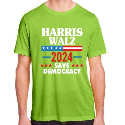 Harris Walz 2024 Save Democracy Adult ChromaSoft Performance T-Shirt