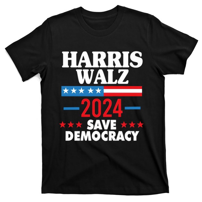 Harris Walz 2024 Save Democracy T-Shirt