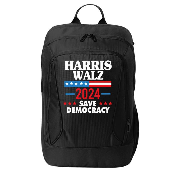 Harris Walz 2024 Save Democracy City Backpack