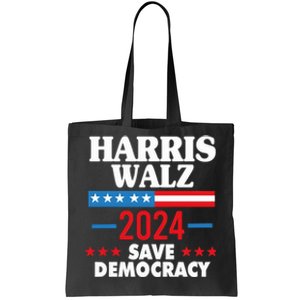 Harris Walz 2024 Save Democracy Tote Bag