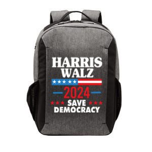 Harris Walz 2024 Save Democracy Vector Backpack