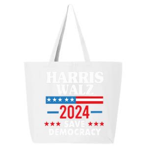 Harris Walz 2024 Save Democracy 25L Jumbo Tote