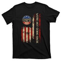 Harris Waltz 2024 Election Were Not Going Back Usa Flag T-Shirt