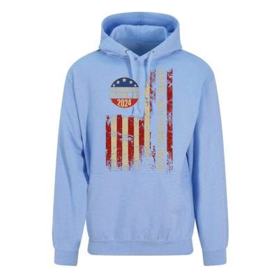 Harris Waltz 2024 Election Were Not Going Back Usa Flag Unisex Surf Hoodie