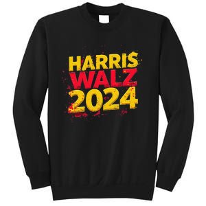 Harris Walz 2024 Typography Vibrant Dynamic Sweatshirt