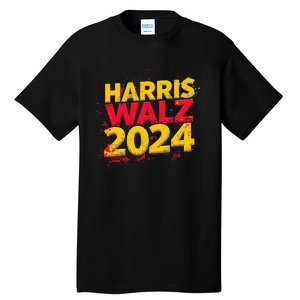 Harris Walz 2024 Typography Vibrant Dynamic Tall T-Shirt