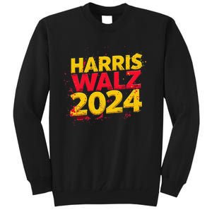 Harris Walz 2024 Typography Vibrant Dynamic Tall Sweatshirt