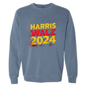 Harris Walz 2024 Typography Vibrant Dynamic Garment-Dyed Sweatshirt