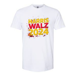 Harris Walz 2024 Typography Vibrant Dynamic Softstyle CVC T-Shirt