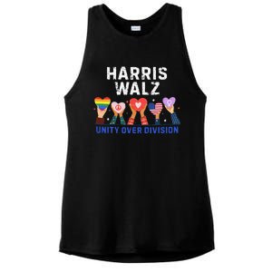 Harris Walz 2024 Unity Over Division Harris Walz 2024 Ladies PosiCharge Tri-Blend Wicking Tank