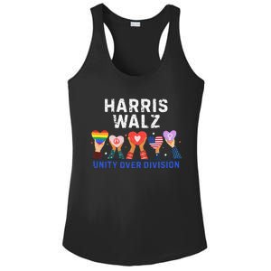 Harris Walz 2024 Unity Over Division Harris Walz 2024 Ladies PosiCharge Competitor Racerback Tank