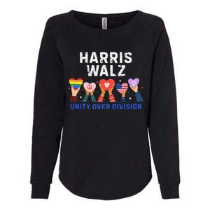 Harris Walz 2024 Unity Over Division Harris Walz 2024 Womens California Wash Sweatshirt