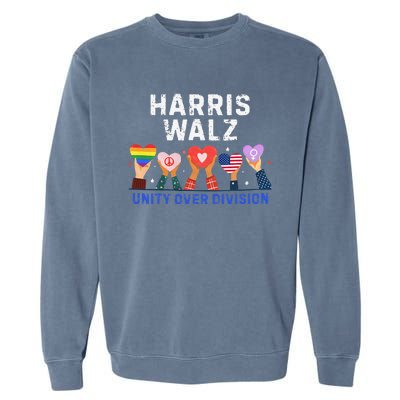 Harris Walz 2024 Unity Over Division Harris Walz 2024 Garment-Dyed Sweatshirt