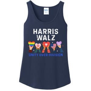 Harris Walz 2024 Unity Over Division Harris Walz 2024 Ladies Essential Tank