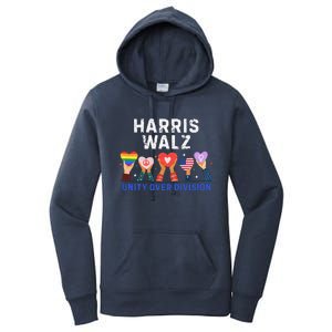 Harris Walz 2024 Unity Over Division Harris Walz 2024 Women's Pullover Hoodie