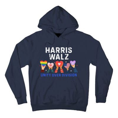 Harris Walz 2024 Unity Over Division Harris Walz 2024 Tall Hoodie