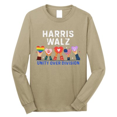 Harris Walz 2024 Unity Over Division Harris Walz 2024 Long Sleeve Shirt