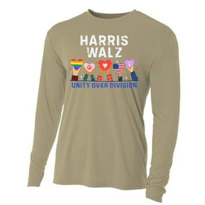 Harris Walz 2024 Unity Over Division Harris Walz 2024 Cooling Performance Long Sleeve Crew