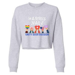 Harris Walz 2024 Unity Over Division Harris Walz 2024 Cropped Pullover Crew