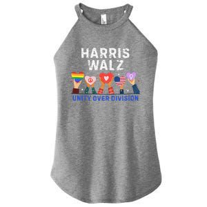 Harris Walz 2024 Unity Over Division Harris Walz 2024 Women's Perfect Tri Rocker Tank