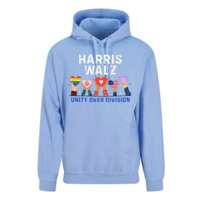 Harris Walz 2024 Unity Over Division Harris Walz 2024 Unisex Surf Hoodie