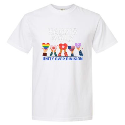 Harris Walz 2024 Unity Over Division Harris Walz 2024 Garment-Dyed Heavyweight T-Shirt