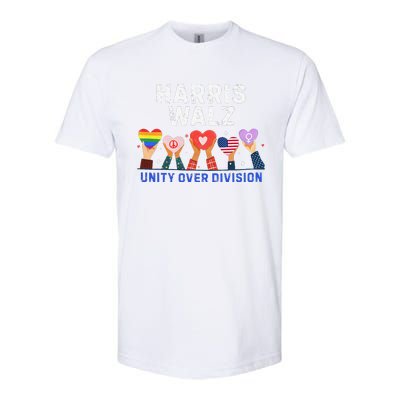 Harris Walz 2024 Unity Over Division Harris Walz 2024 Softstyle CVC T-Shirt