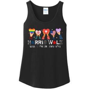 Harris Walz 2024 Unity Over Division Harris Walz 2024 Ladies Essential Tank