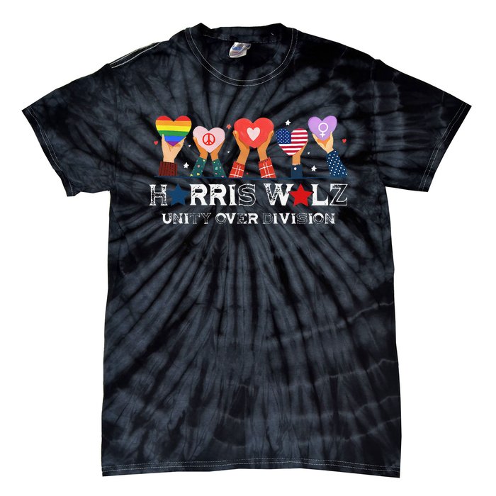 Harris Walz 2024 Unity Over Division Harris Walz 2024 Tie-Dye T-Shirt