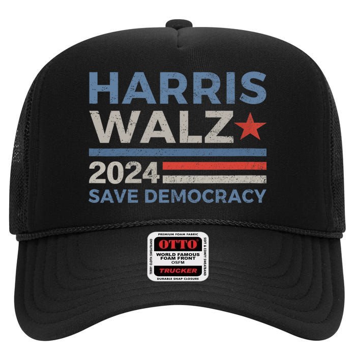 Harris Waltz 2024 Vice President Kamala Harris Tim Walz 2024 High Crown Mesh Back Trucker Hat