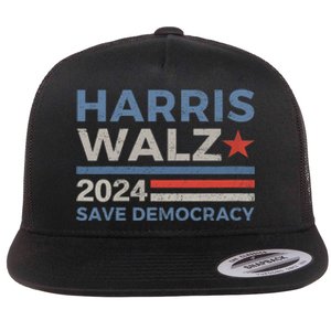 Harris Waltz 2024 Vice President Kamala Harris Tim Walz 2024 Flat Bill Trucker Hat