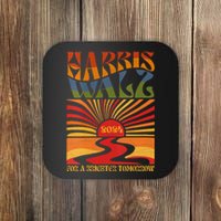 Harris Waltz 2024 For A Brighter Tomorrow Boho Aesthetic Coaster