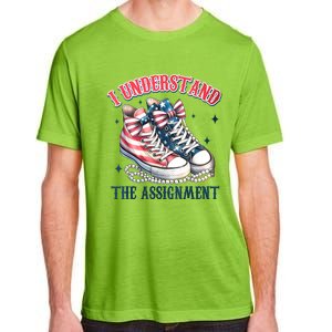 Harris Walz 2024 I Understand The Assignment Chucks And Pearls Gift Adult ChromaSoft Performance T-Shirt