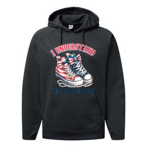 Harris Walz 2024 I Understand The Assignment Chucks And Pearls Gift Performance Fleece Hoodie