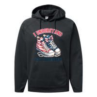 Harris Walz 2024 I Understand The Assignment Chucks And Pearls Gift Performance Fleece Hoodie