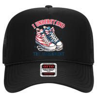 Harris Walz 2024 I Understand The Assignment Chucks And Pearls Gift High Crown Mesh Back Trucker Hat