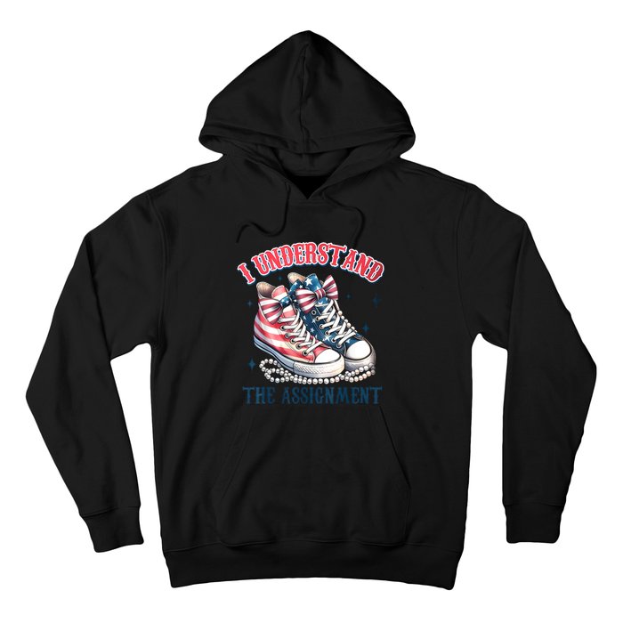 Harris Walz 2024 I Understand The Assignment Chucks And Pearls Gift Hoodie