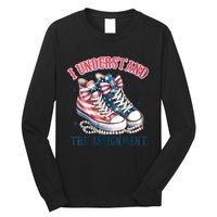 Harris Walz 2024 I Understand The Assignment Chucks And Pearls Gift Long Sleeve Shirt