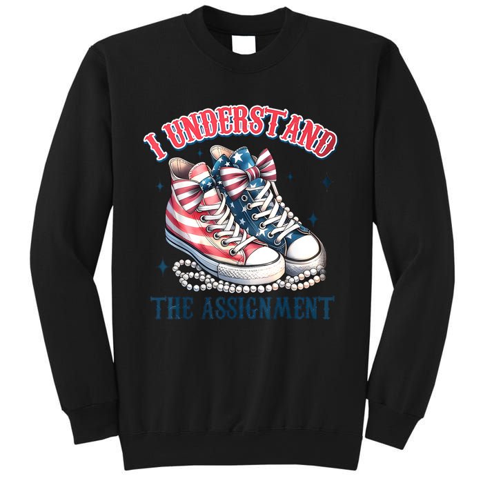 Harris Walz 2024 I Understand The Assignment Chucks And Pearls Gift Sweatshirt