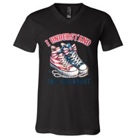 Harris Walz 2024 I Understand The Assignment Chucks And Pearls Gift V-Neck T-Shirt