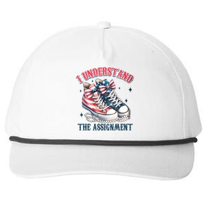 Harris Walz 2024 I Understand The Assignment Chucks And Pearls Gift Snapback Five-Panel Rope Hat