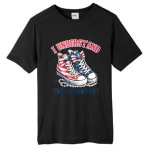 Harris Walz 2024 I Understand The Assignment Chucks And Pearls Gift Tall Fusion ChromaSoft Performance T-Shirt