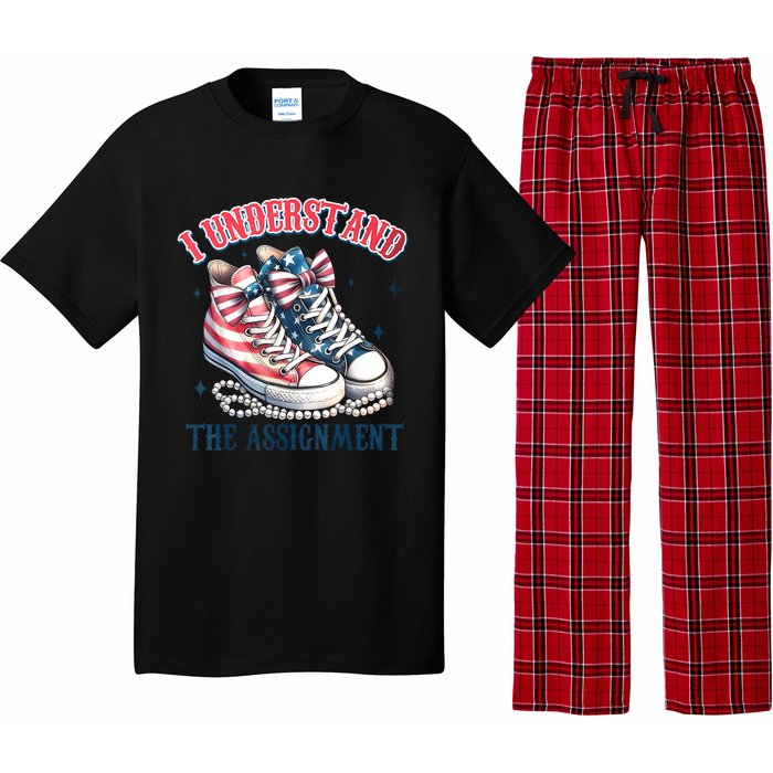 Harris Walz 2024 I Understand The Assignment Chucks And Pearls Gift Pajama Set