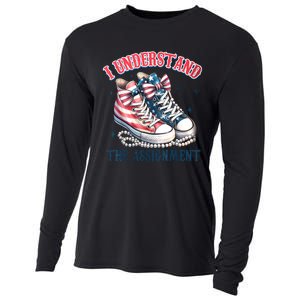 Harris Walz 2024 I Understand The Assignment Chucks And Pearls Gift Cooling Performance Long Sleeve Crew