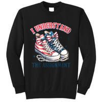 Harris Walz 2024 I Understand The Assignment Chucks And Pearls Gift Tall Sweatshirt