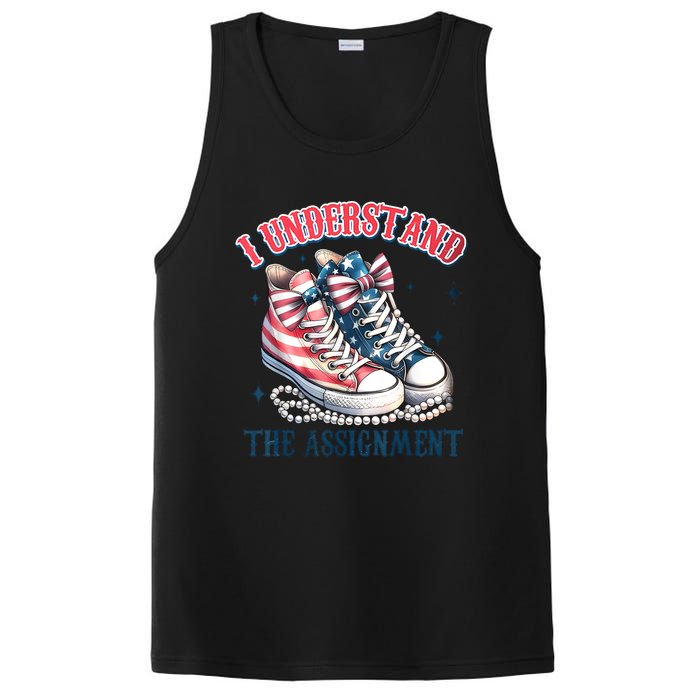 Harris Walz 2024 I Understand The Assignment Chucks And Pearls Gift PosiCharge Competitor Tank