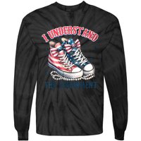 Harris Walz 2024 I Understand The Assignment Chucks And Pearls Gift Tie-Dye Long Sleeve Shirt