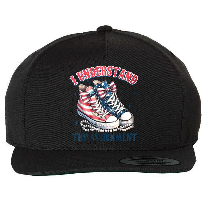 Harris Walz 2024 I Understand The Assignment Chucks And Pearls Gift Wool Snapback Cap