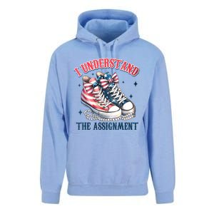 Harris Walz 2024 I Understand The Assignment Chucks And Pearls Gift Unisex Surf Hoodie